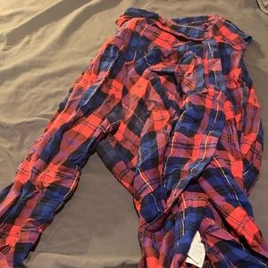 Long sleeve plaid flanne